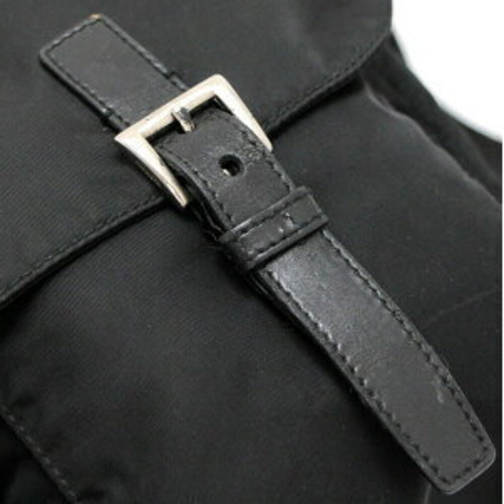 Prada Messenger Nylon Double Shoulder Triangle Bag Black Pocket Logo - Picture 5 of 6